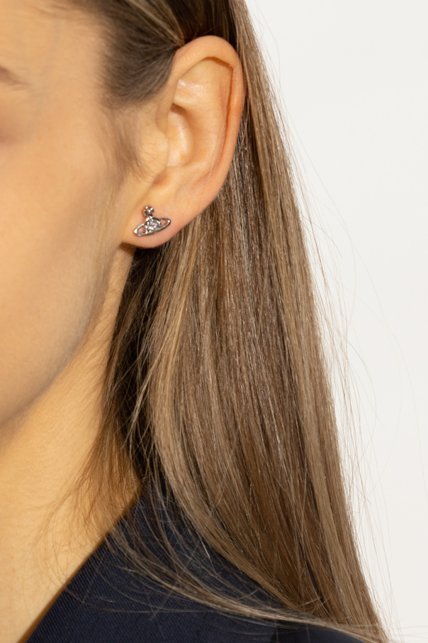 Silver 'Nano Solitaire' earrings Vivienne Westwood 